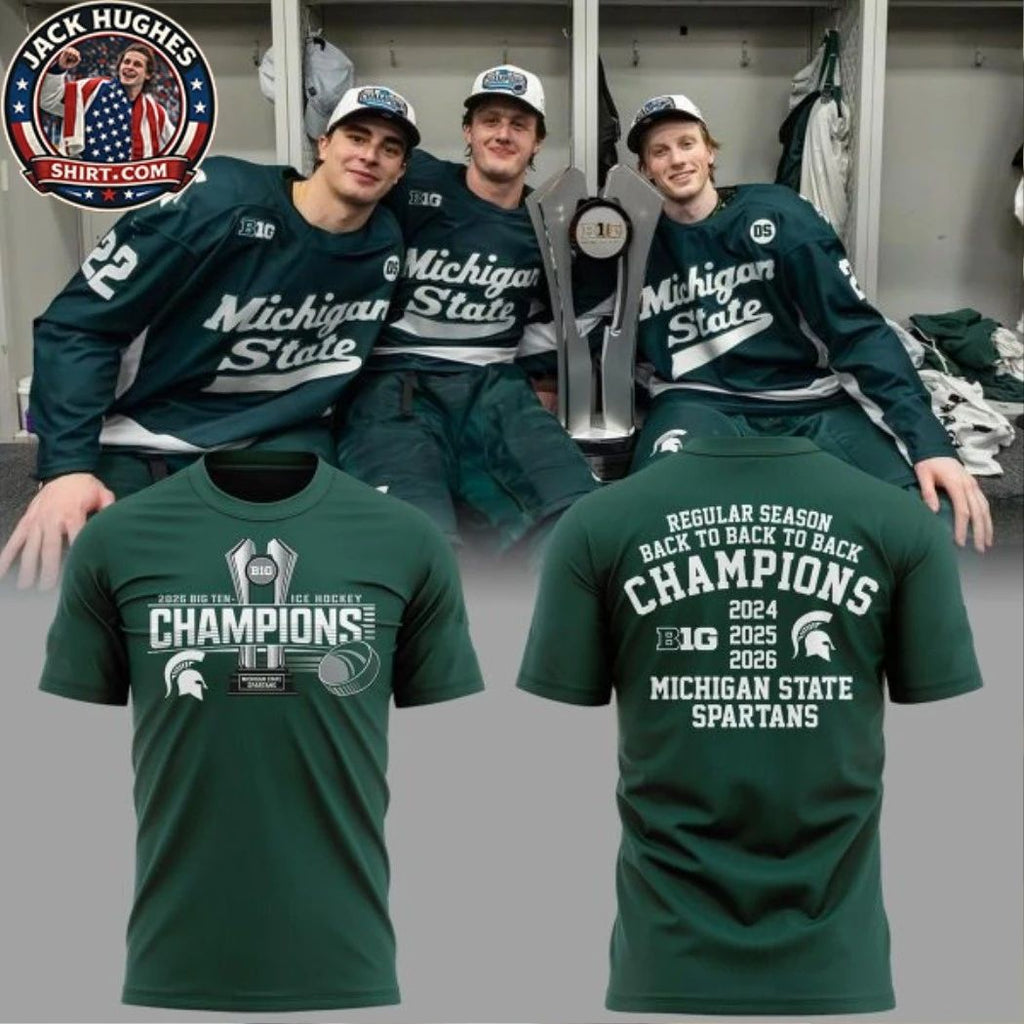 Michigan State Spartans 2026 B10 Regular Season Champions Logo Two Sided Shirt