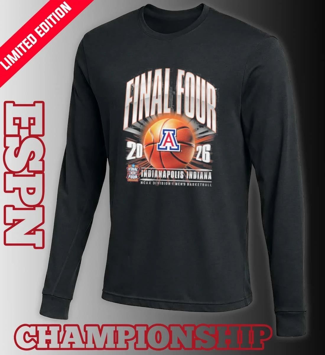 Arizona Wildcats 2026 NCAA Men’s Basketball Tournament March Madness Final Four Vintage T-Shirt