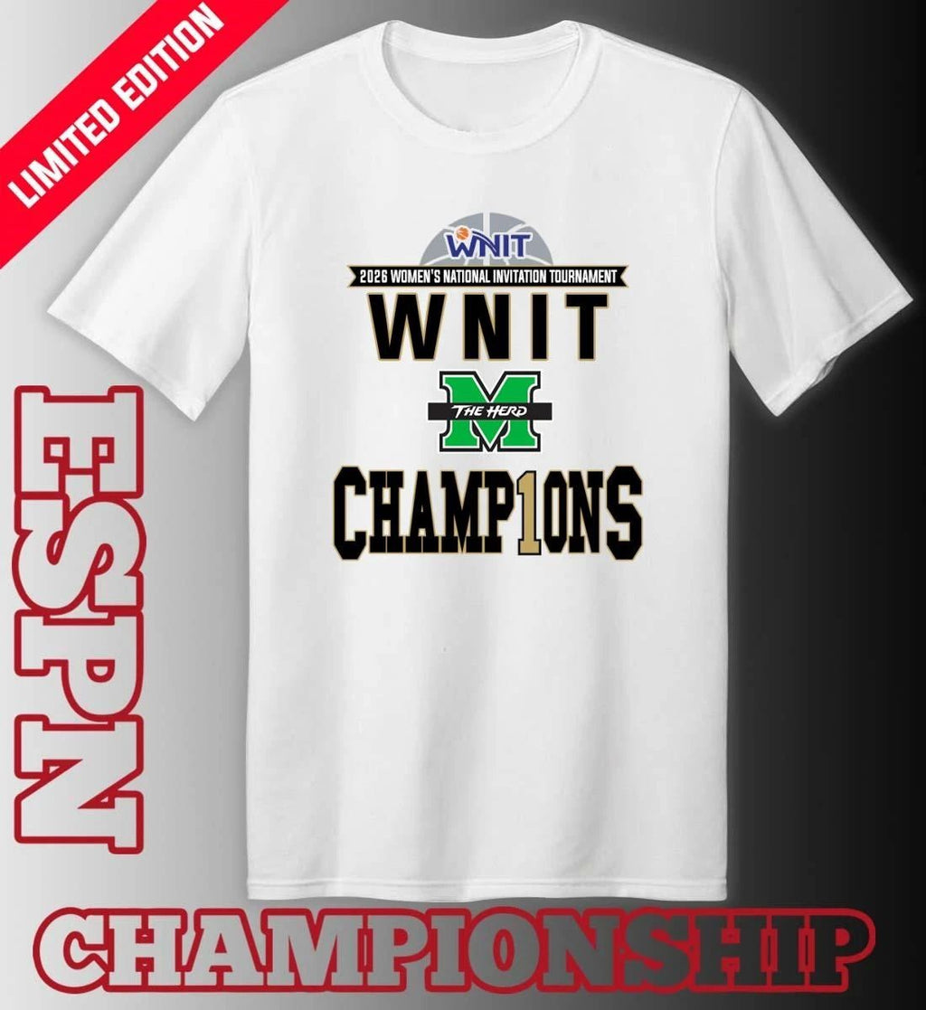 Marshall University Thundering Herd 2026 Women’s NIT Champions Locker Room T-Shirt