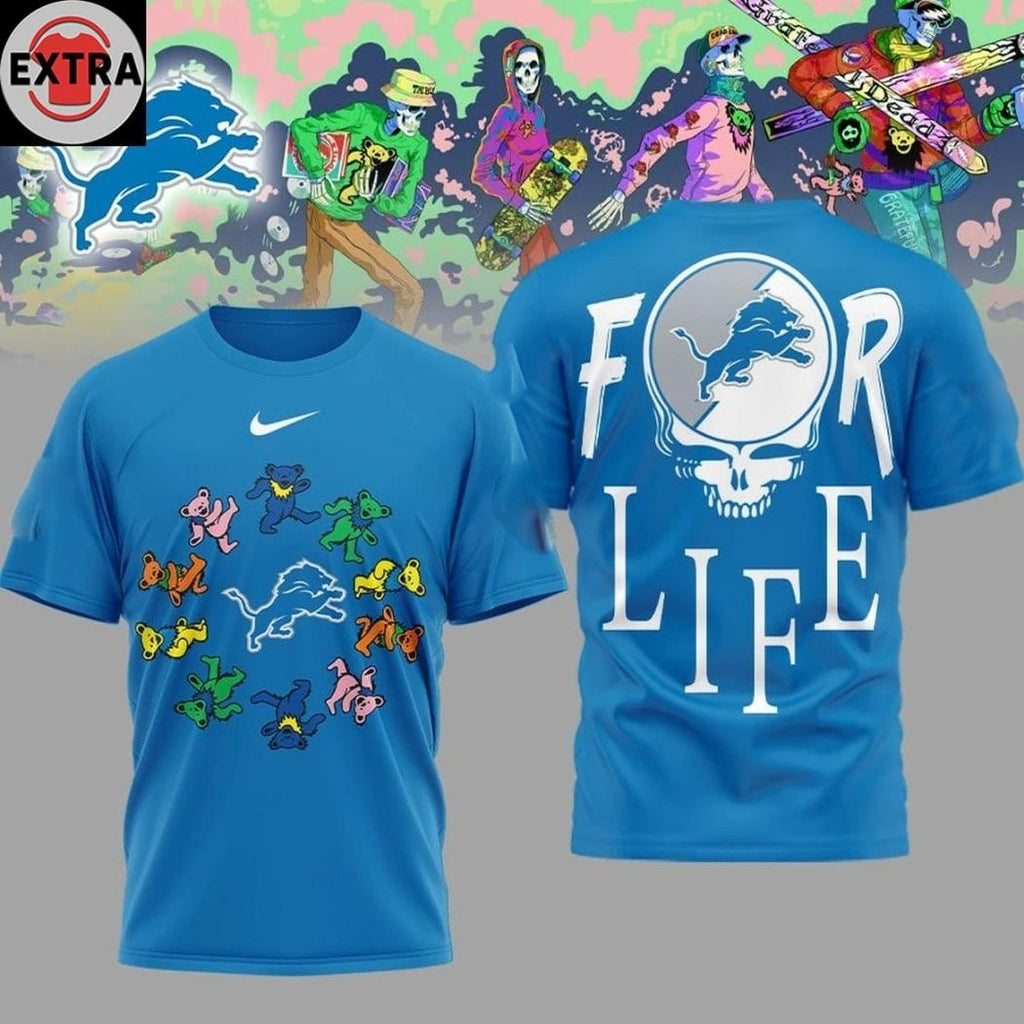 Original Detroit Lions 2025-2026 Grateful Dead Forever Logo Hoodie T-Shirt