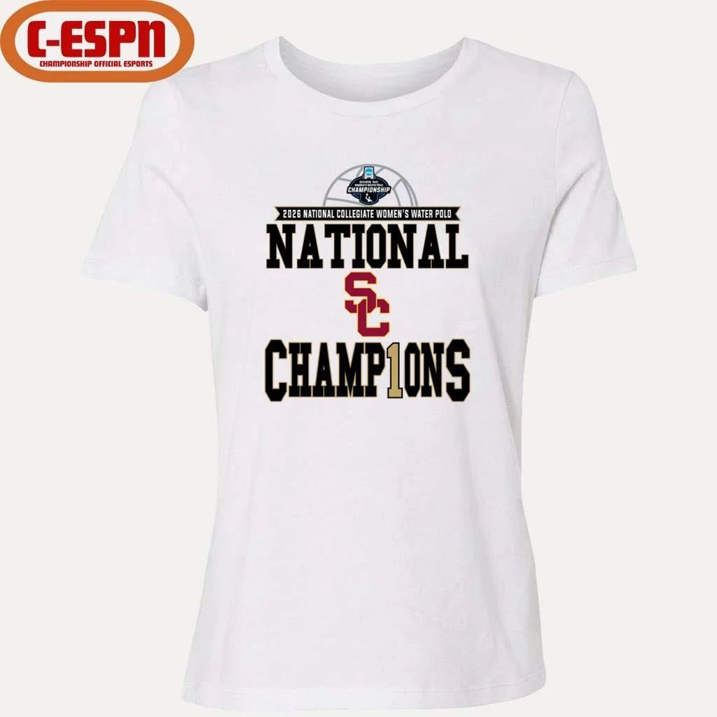 Southern California Trojans 2026 NCAA Division I Women’s Water Polo National Champions T-Shirt