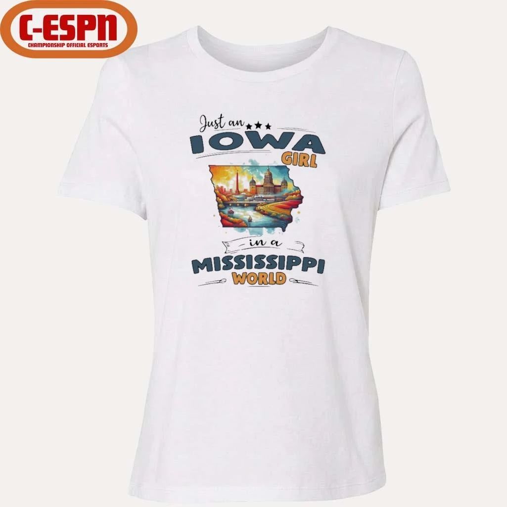 Just An Iowa Girl In A Mississippi World Retro Shirt