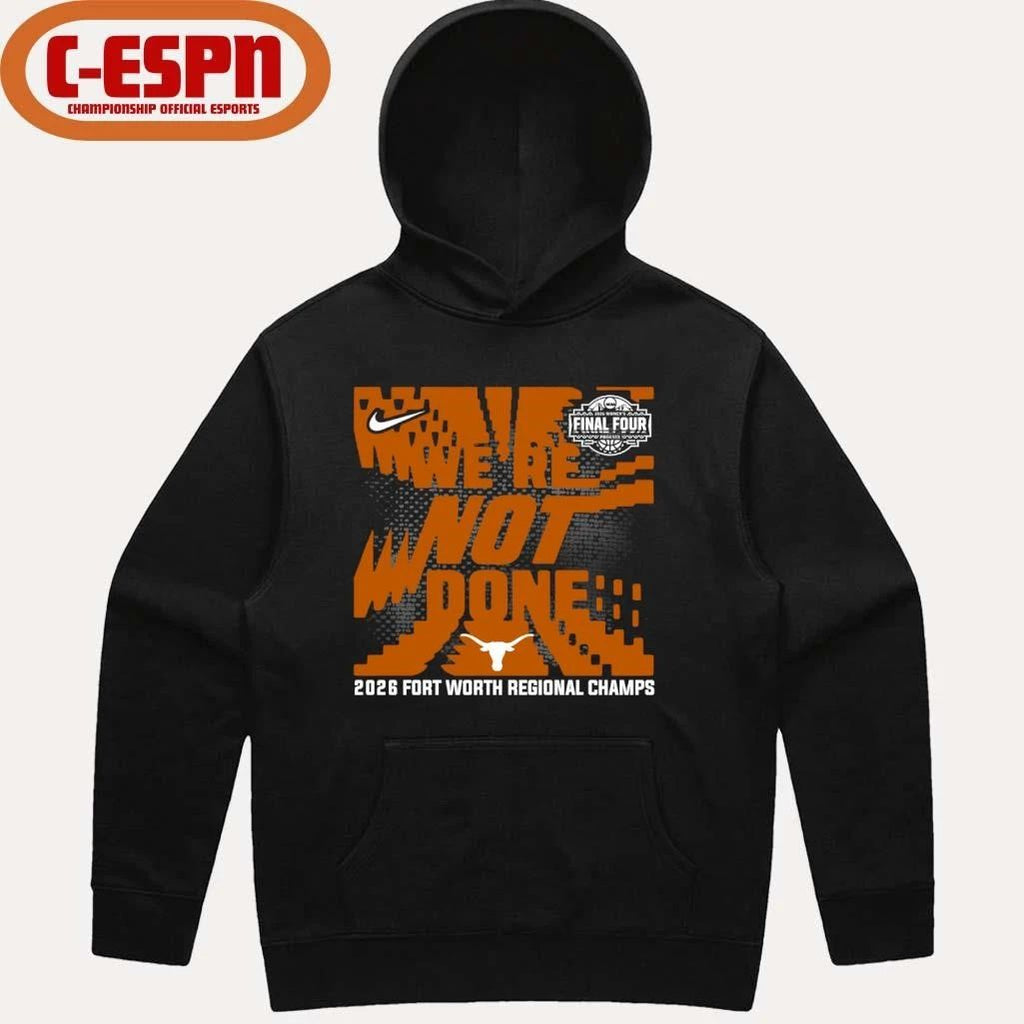 Texas Longhorns 2026 NCAA Women’s Basketball Fort Worth Regional Champions T-Shirt