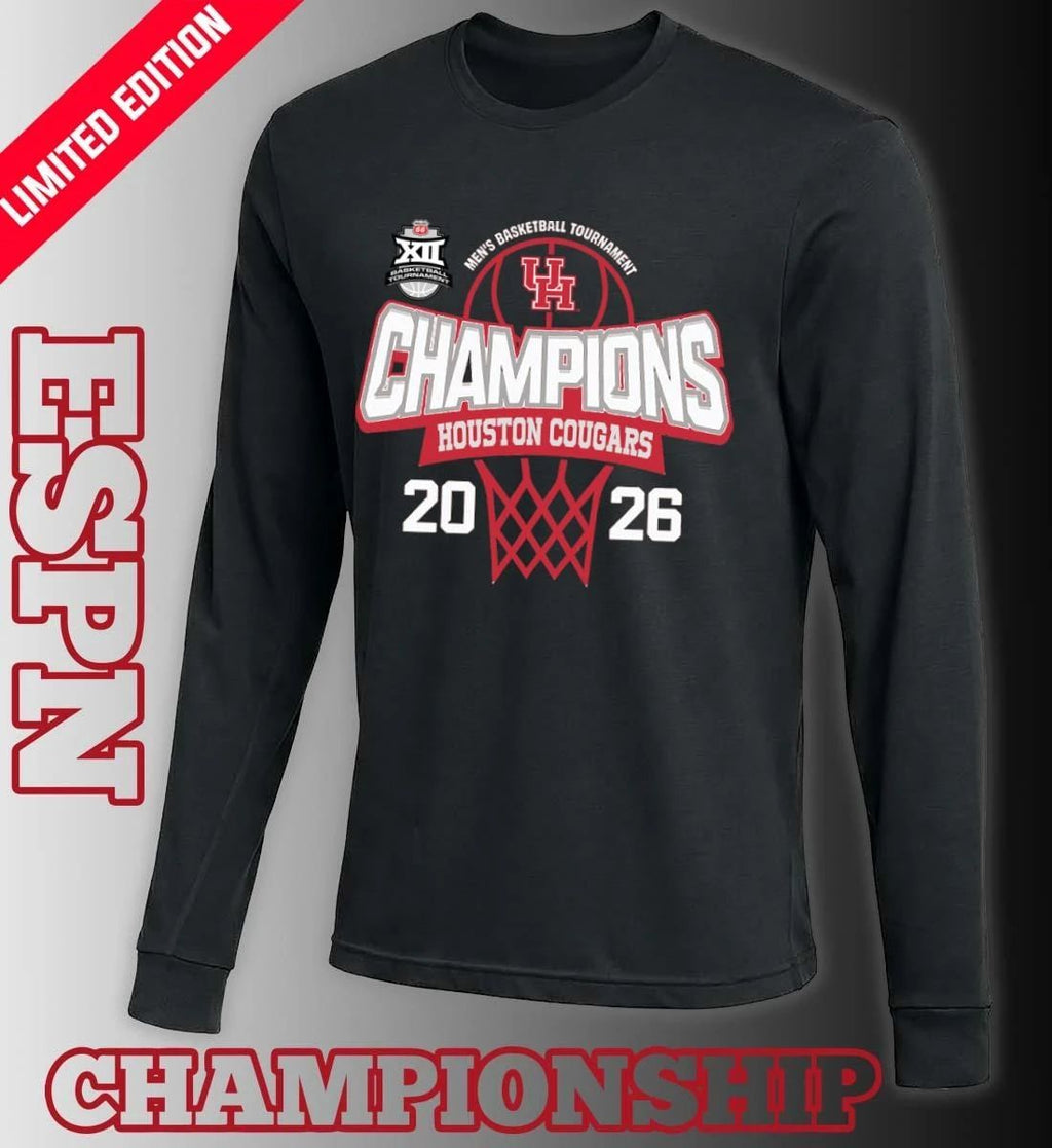 Big 12 Conference Men’s Basketball Tournament 2026 Champions Houston Cougars T-Shirt