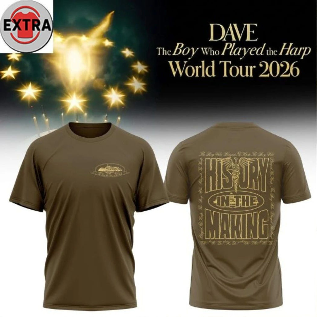 Dave The Boy Who Played The Harp World Tour 2026 Logo Two Sided Shirt