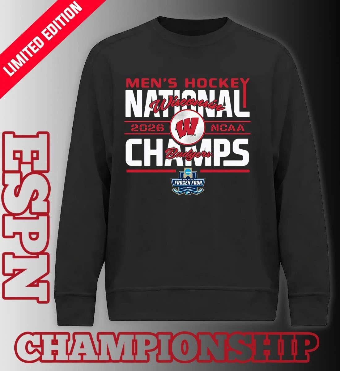 Men’s Hockey National Champions 2026 NCAA Wisconsin Badgers Shirt