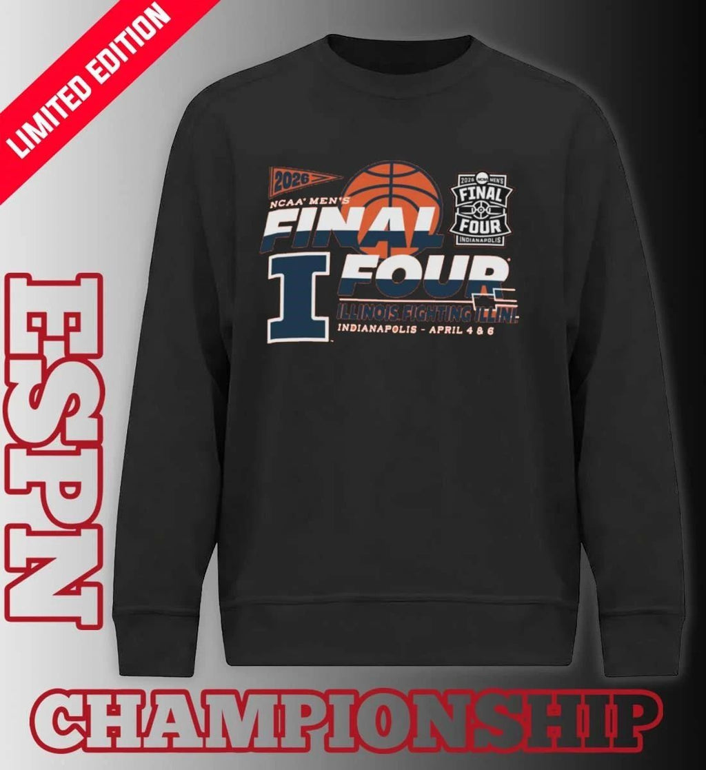 Illinois Fighting Illini Men’s Final Four 2026 Indianapolis April 4 & 6 Shirt