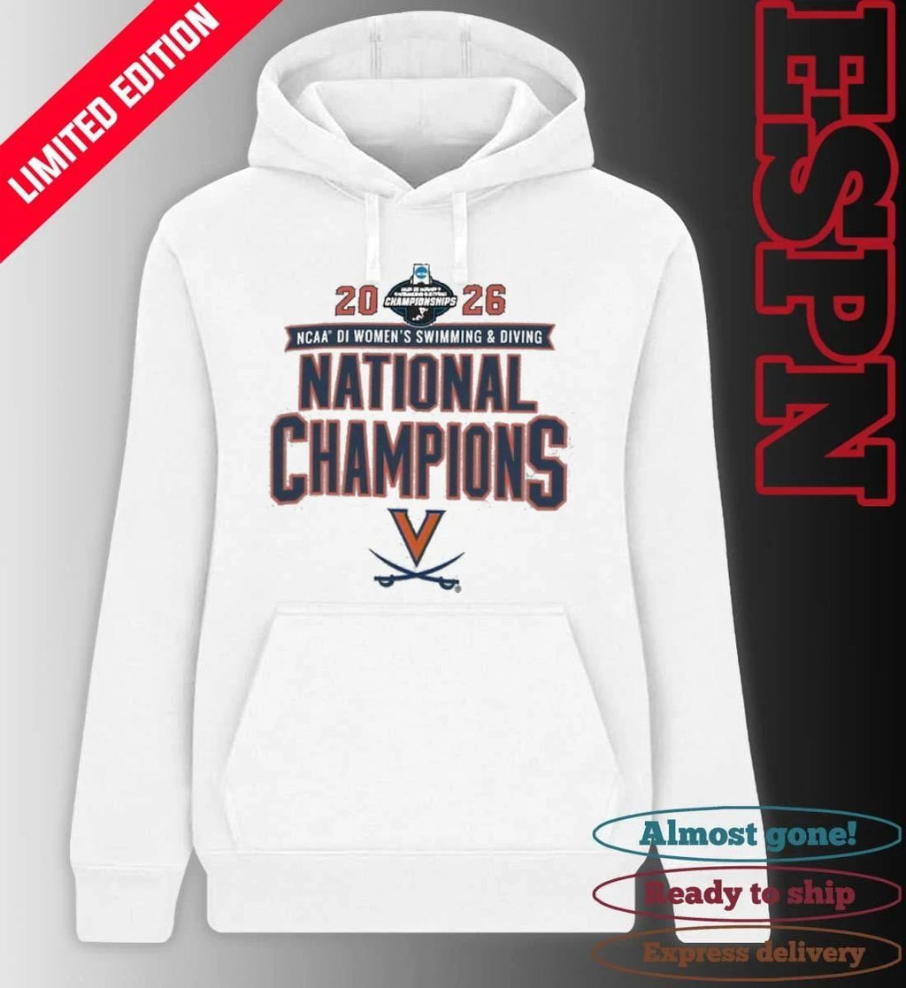 Virginia Cavaliers 2026 NCAA Women’s Swimming & Diving National Champions T-Shirt