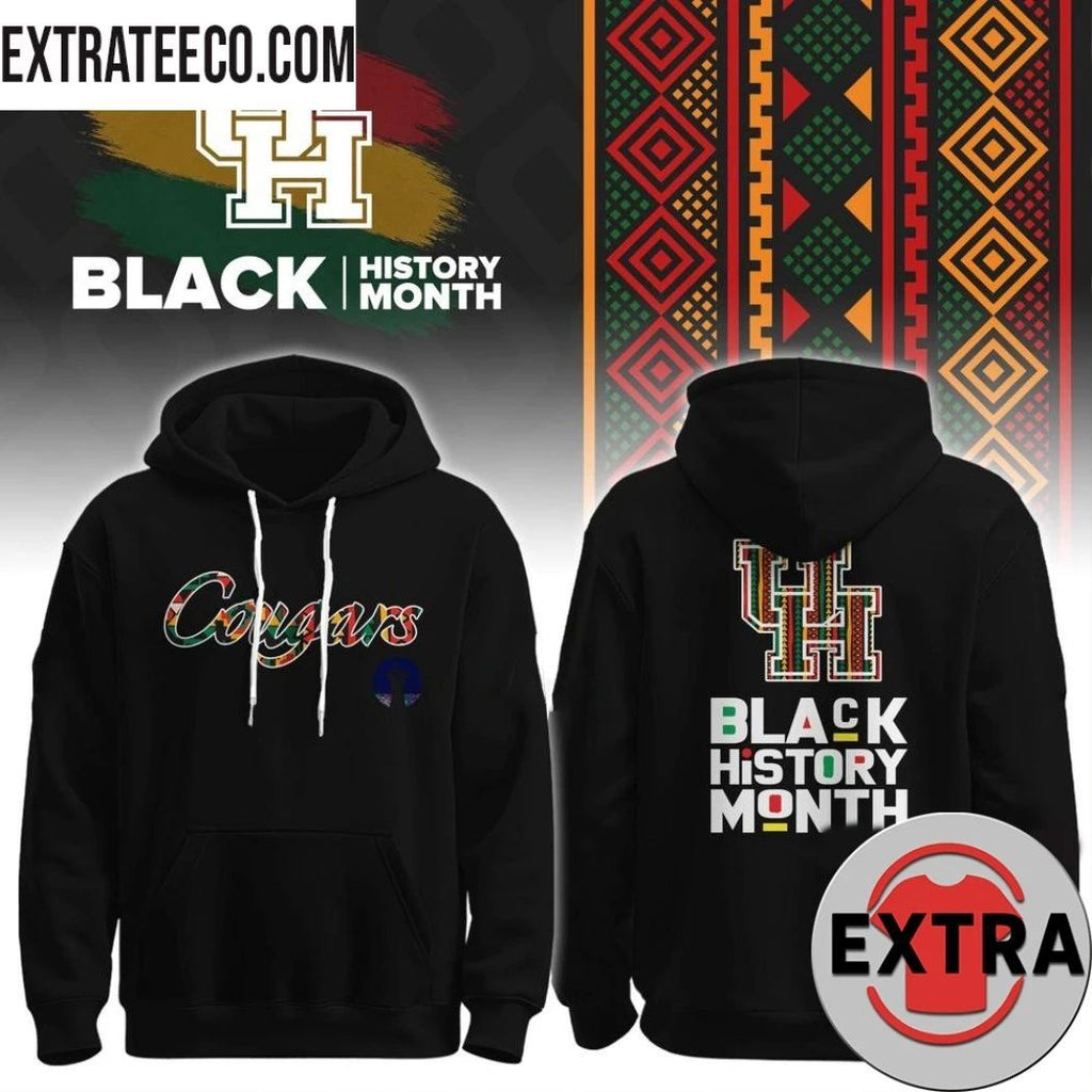 Original Houston Cougars Basketball Black History Month Logo Two Sided 2026 T-Shirt