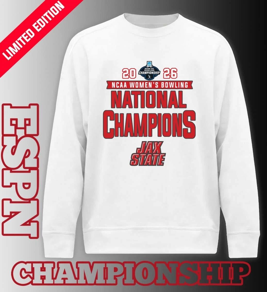 Jacksonville State Gamecocks 2026 NCAA Women’s Bowling National Champions Shirt