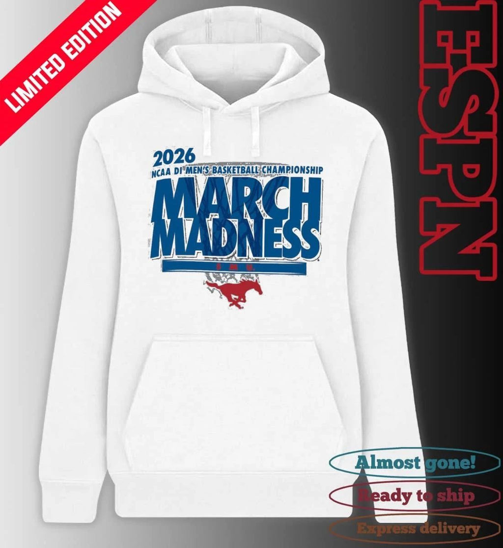 SMU Mustangs 2026 NCAA DI Basketball March Madness – First Four Shirt