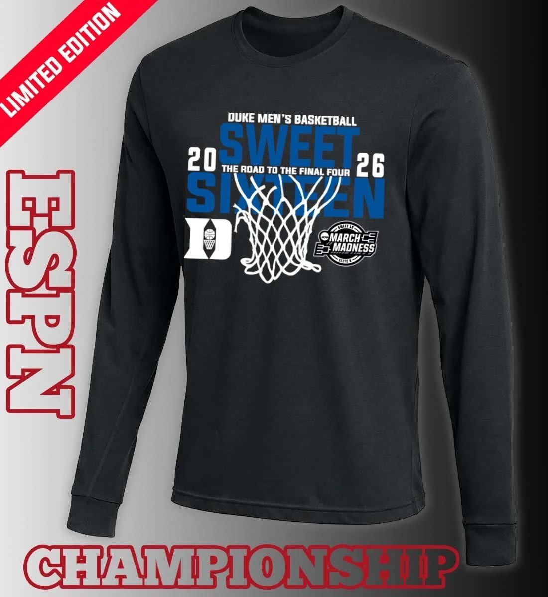 Duke Men’s Basketball 2026 Sweet Sixteen The Road To The Final Four Shirt