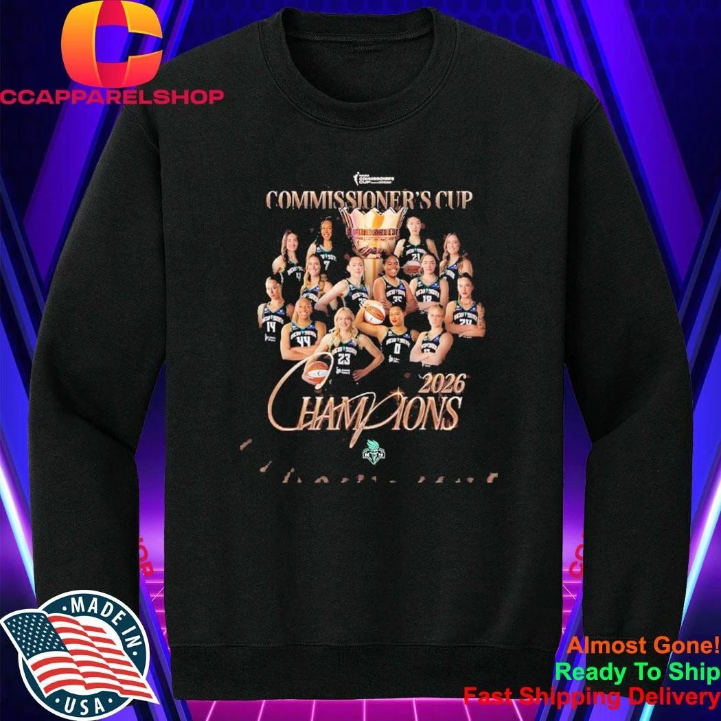 New York Liberty Historic Run To The 2026 WNBA Commissioner’s Cup Champions Celebratory Memorabilia Shirt
