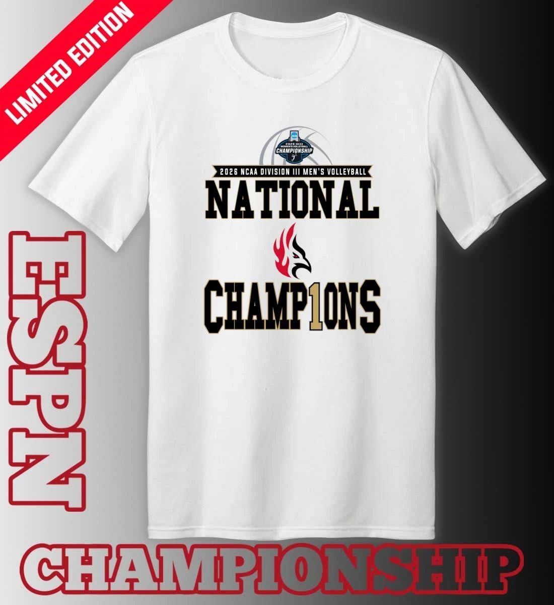 Carthage Firebirds 2026 NCAA DIII Men’s Volleyball National Champions Locker Room T-Shirt