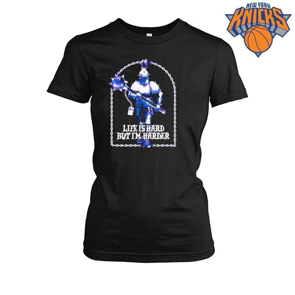 Life Is Hard But I Am Harder Vintage Pixel Knight Macing Meme Shirt