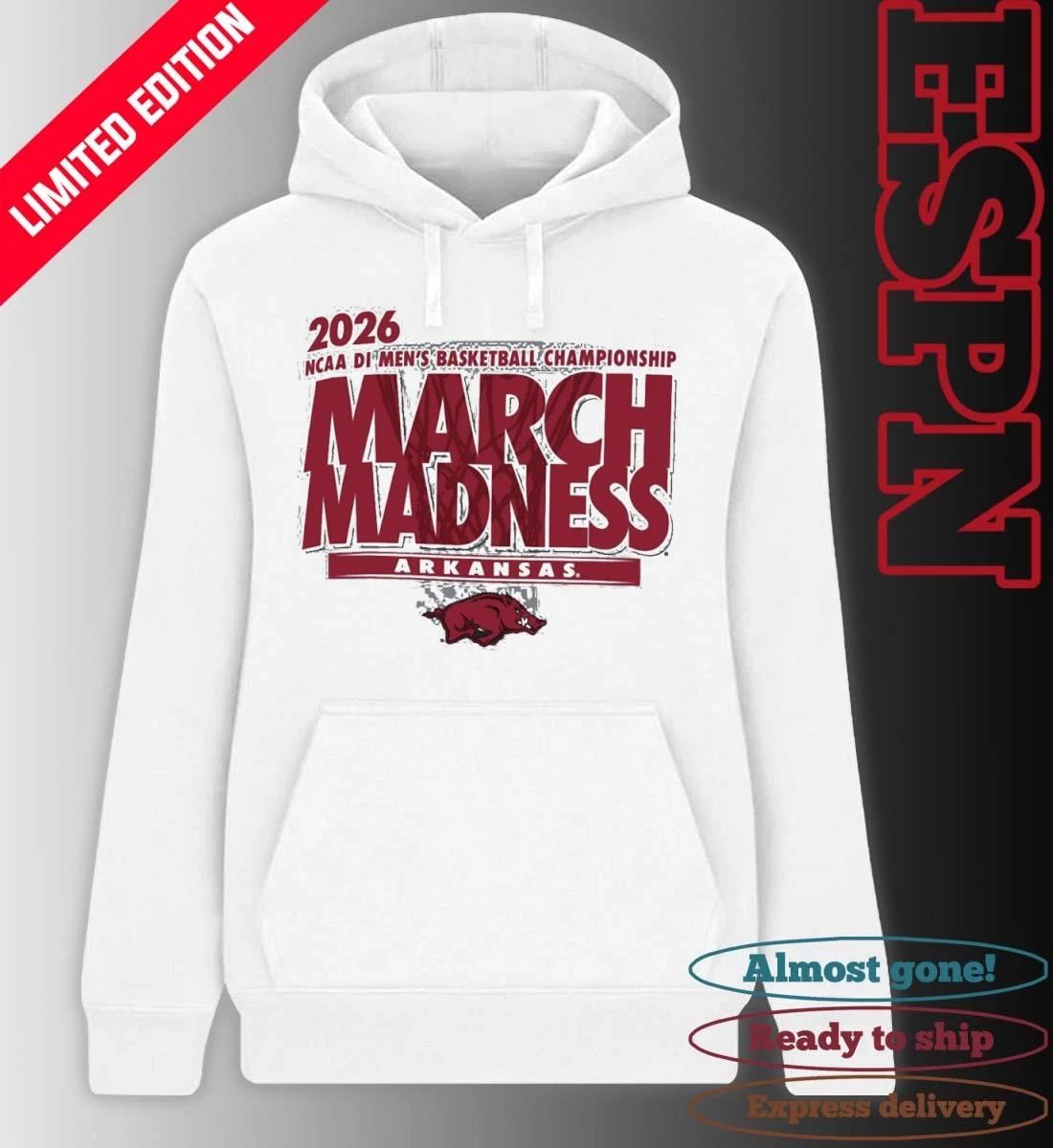 Arkansas Men’s Basketball Single Team NCAA March Madness Shirt