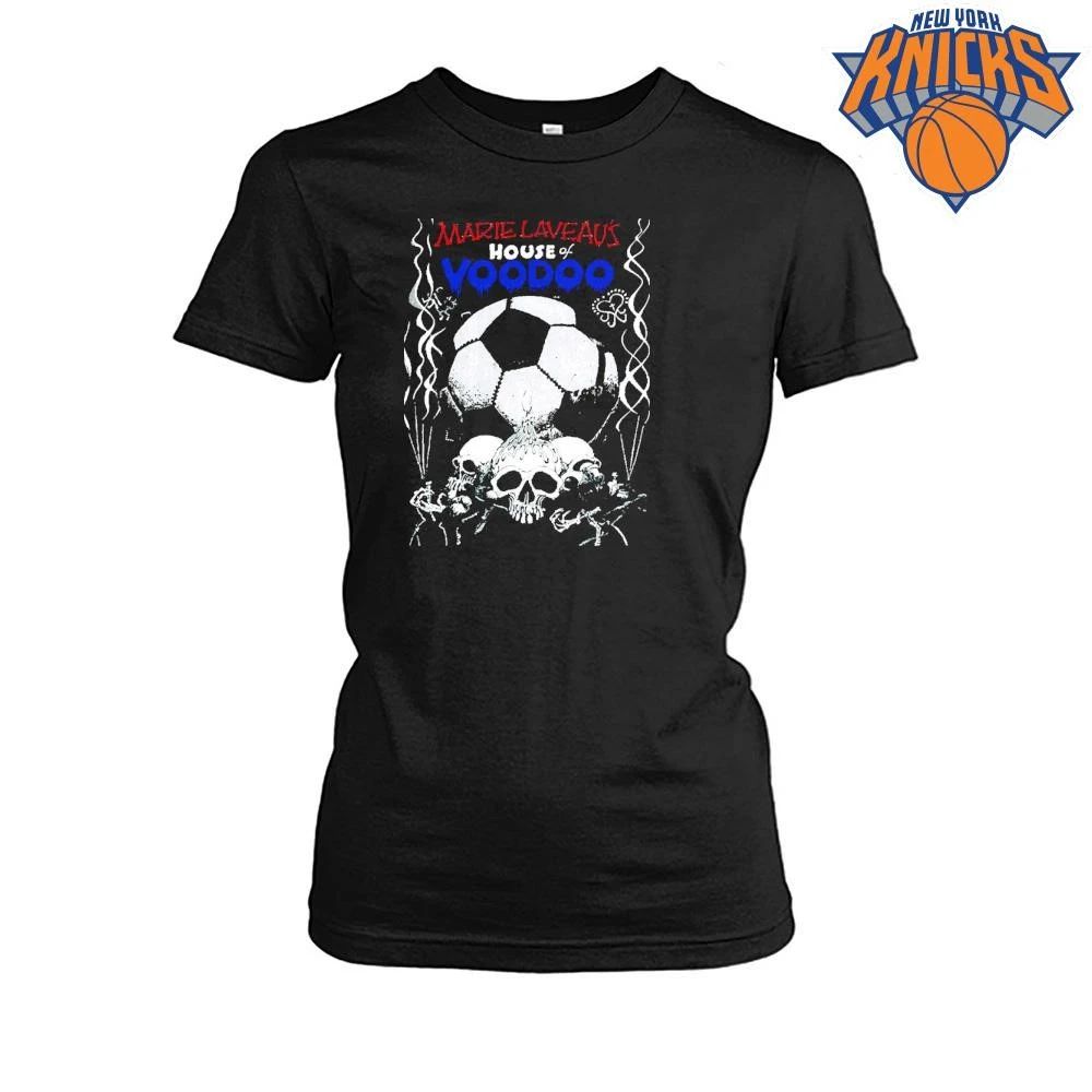 Marie Laveaus House Of Voodoo Soccer Skulls Halloween Gothic Shirt