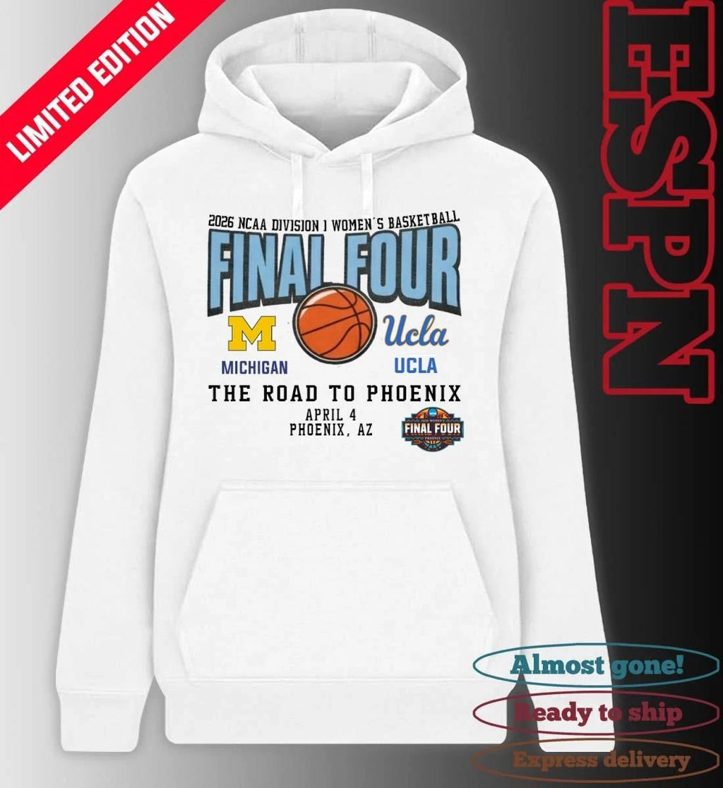 Ucla Bruins Vs Michigan Wolverines 2026 NCAA DI Women’s Basketball Tournament March Madness Final 4 T-Shirt