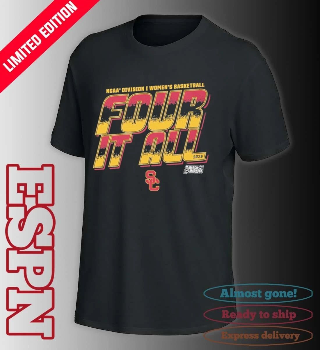 USC Women’s Basketball Four It All 2026 March Madness Shirt