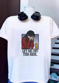 Misato Katsuragi Crying and Drinking Get Me Off This Ride shirt