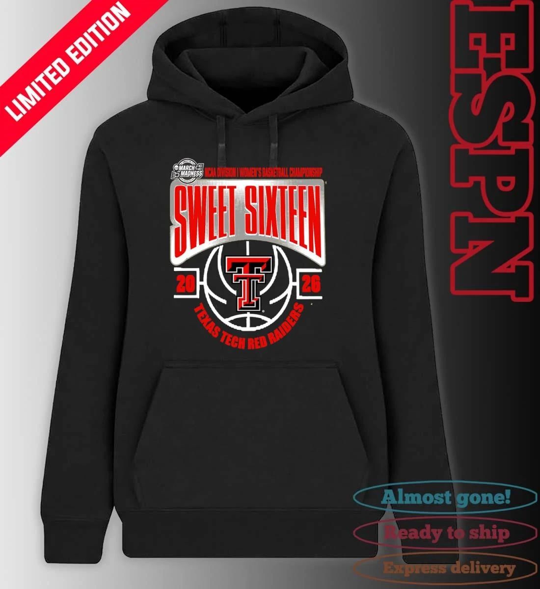 Texas Tech Red Raiders Sweet 16 NCAA DI Women’s Basketball Tournament March Madness 2026 T-Shirt