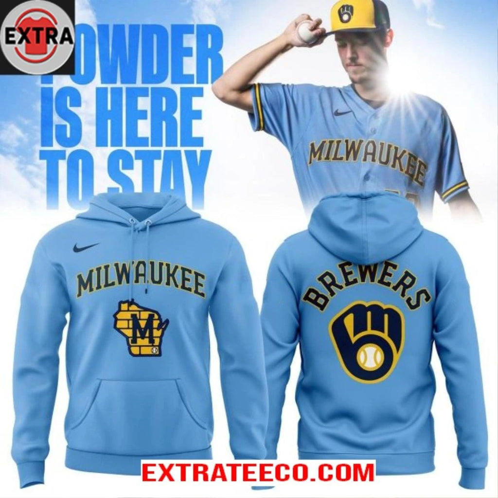 Milwaukee Brewers 2026 Powder Blue Day Celebrate Hoodie Shirt