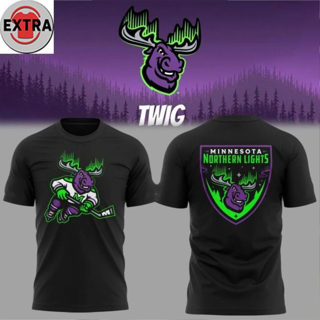 Minnesota Northern Lights 2026 The New Mascot Twig Logo Two Sided Shirt