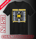 Michigan Wolverines 2026 NCAA Men’s Basketball National Champions Vintage Bracket T-Shirt