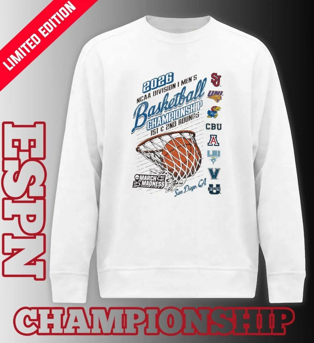 San Diego, CA 2026 NCAA DI Men’s Basketball Championship – 1st, 2nd Rounds Shirt