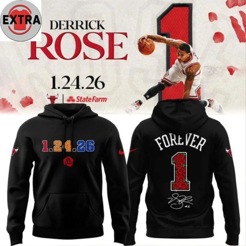 Chicago Bulls Derrick Martell Rose Forever No.1 Hoodie T-Shirt