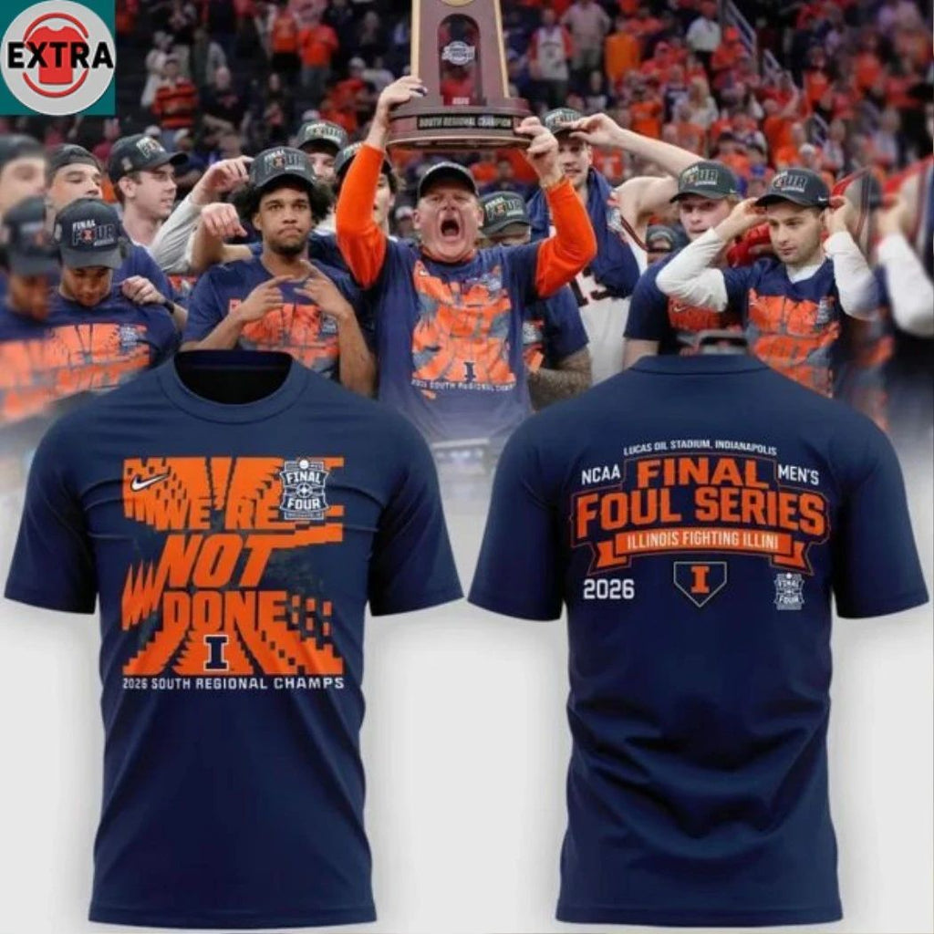 Illinois Fighting Illini Final Four Series 2026 Champions Logo Two Sided Shirt- Top-Rated Gift for College Basketball Lovers