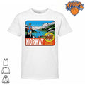 Vintage Norway Soccer Football Oslo Fjord Flatbread Graphic Travel Shirt