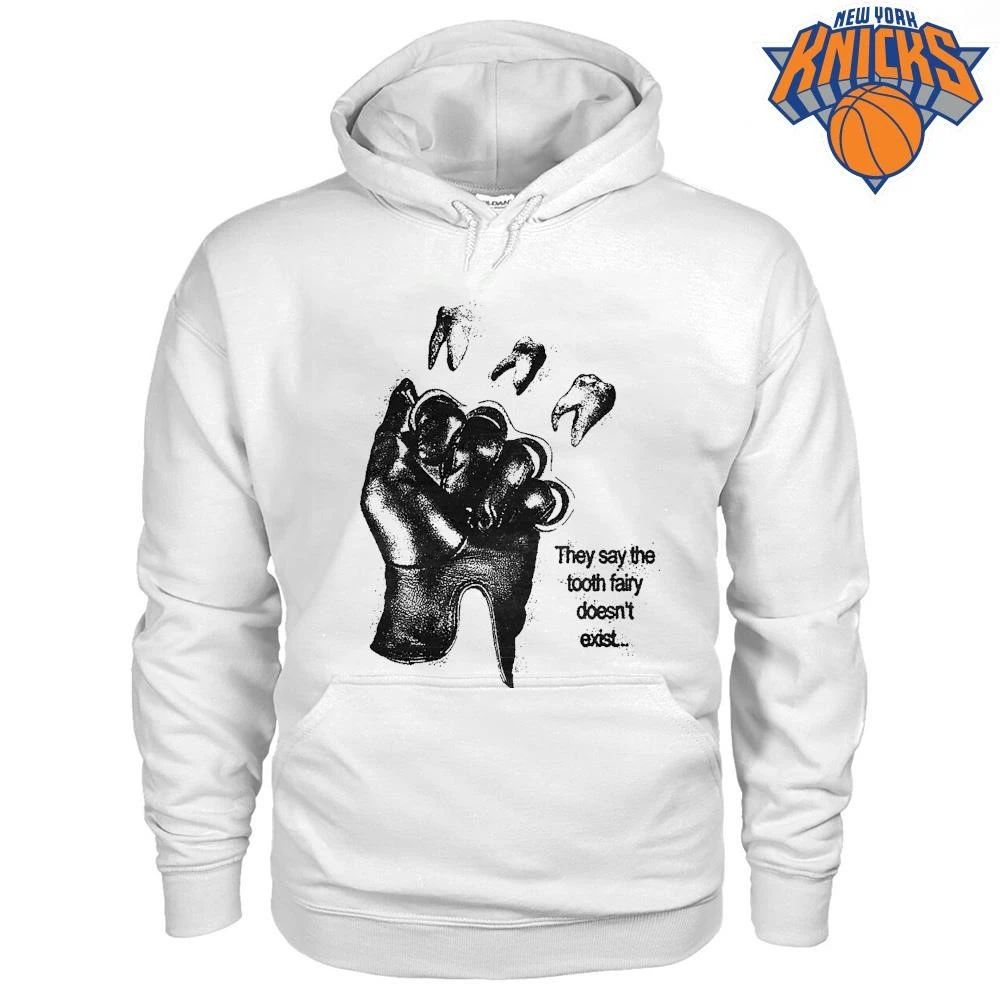 They Say The Tooth Fairy Doesnt Exist Brass Knuckles Punch Distressed Shirt