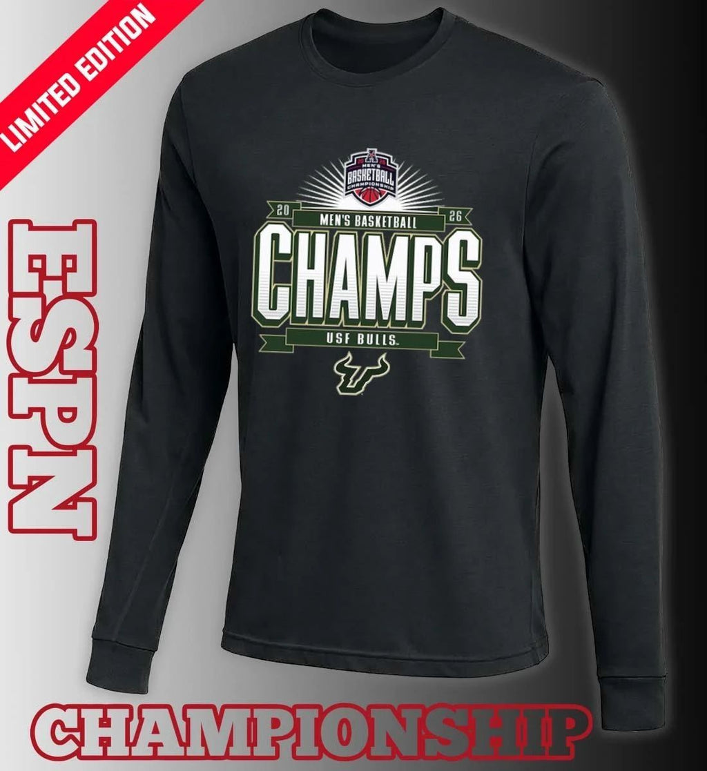 USF Bulls American Conference Men’s Basketball Tournament Champions Official T-Shirt