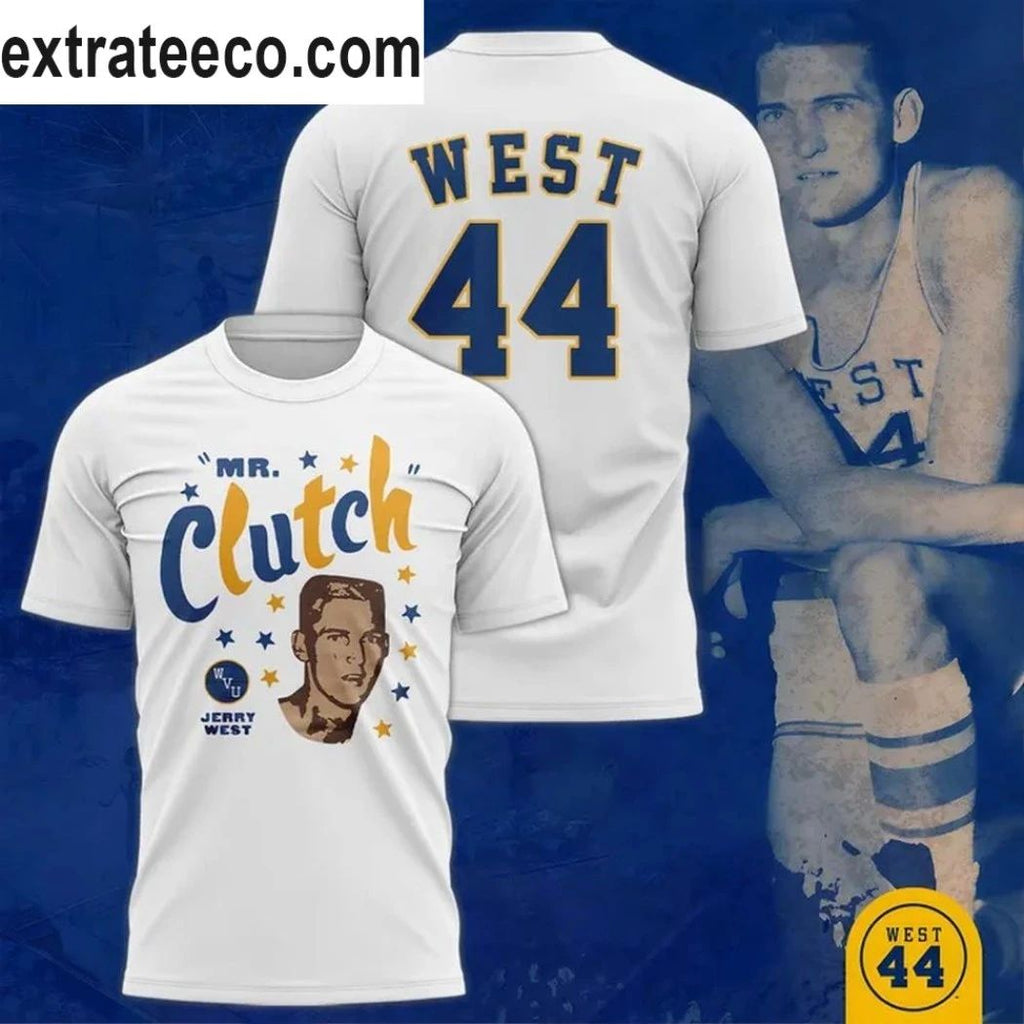 West Virginia Mountaineers Basketball Mr Clutch 2026 Logo T-Shirt