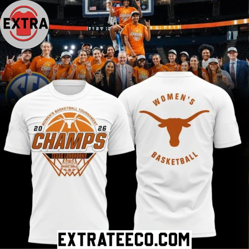 Original Texas Longhorns Champions 2026 White Logo Two Sided Shirt