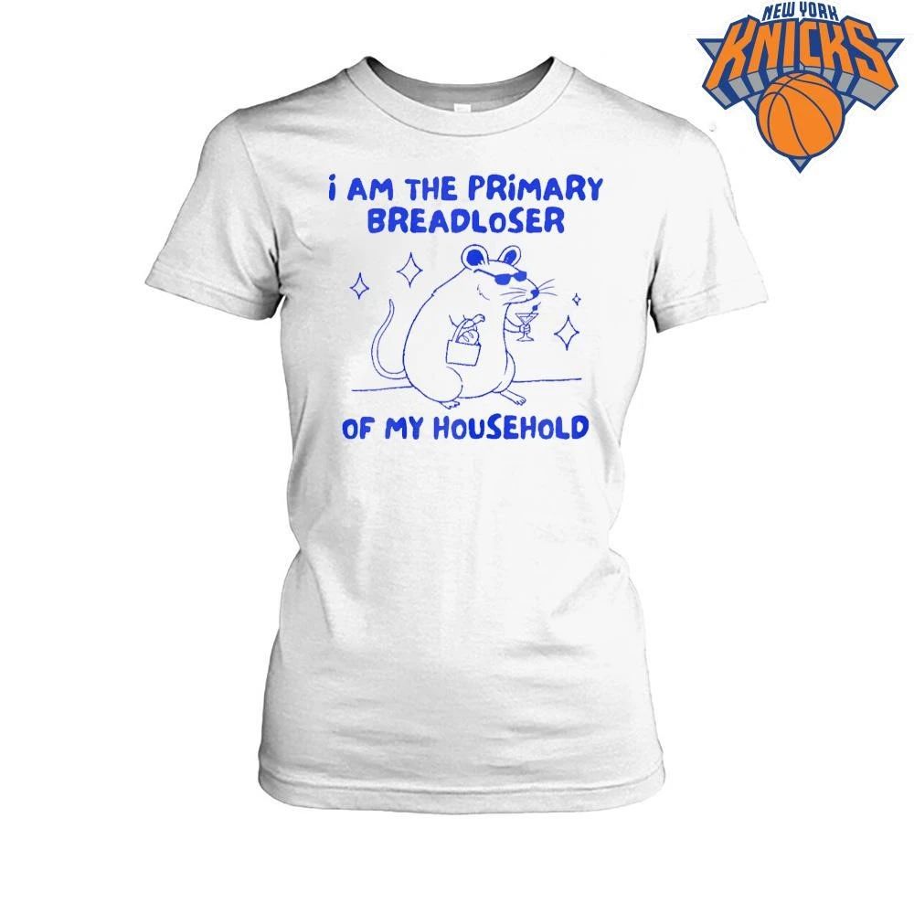 I Am The Primary Breadloser Of My Household Funny Rat Drinking Martini Sunglasses Shirt