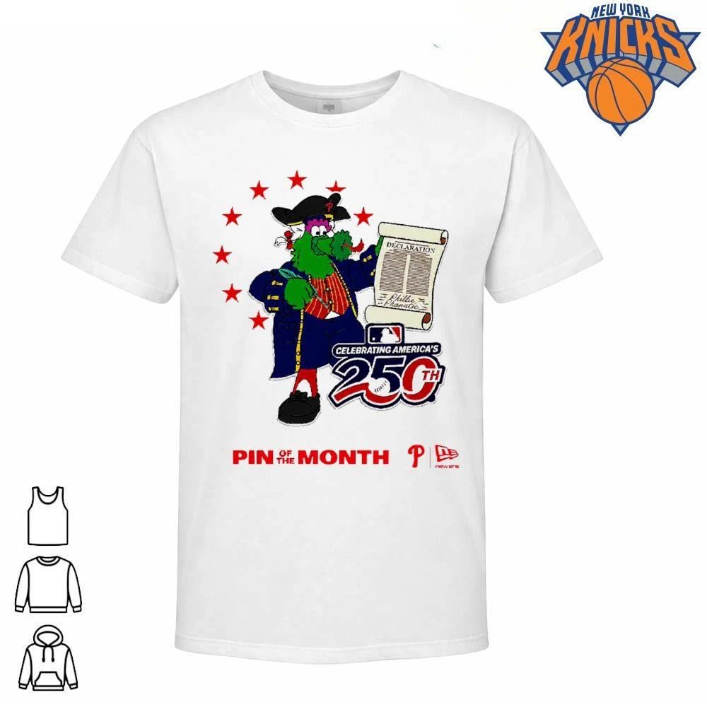 Phillie Phanatic Celebrating Americas 250th Anniversary Philadelphia Phillies Baseball Shirt