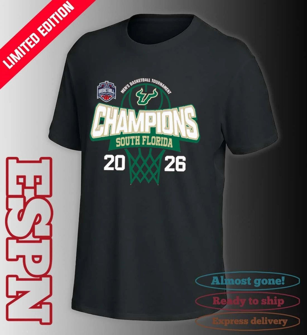 South Florida Bulls 2026 American Conference Men’s Basketball Tournament Champions Shirt