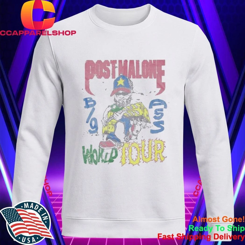 Post Malone Big Ass World Tour Illustrated Shirt