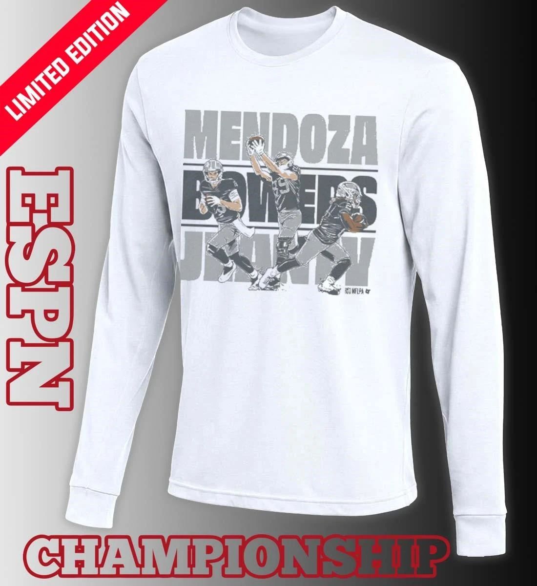 Fernando Mendoza, Ashton Jeanty & Brock Bowers Vegas Trio Shirt