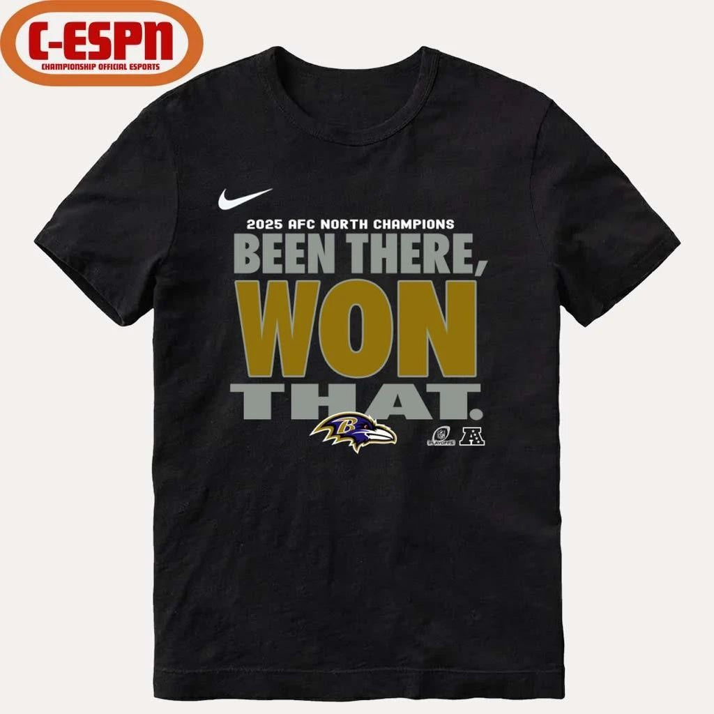 Been There, Won That Baltimore Ravens AFC North Division Champions T-Shirt