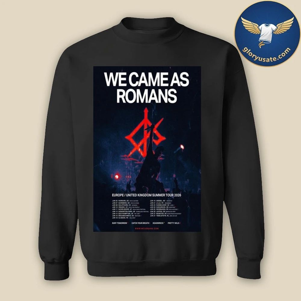 We Came As Romans Europe United Kingdom Summer Tour 2026 Poster Shirt