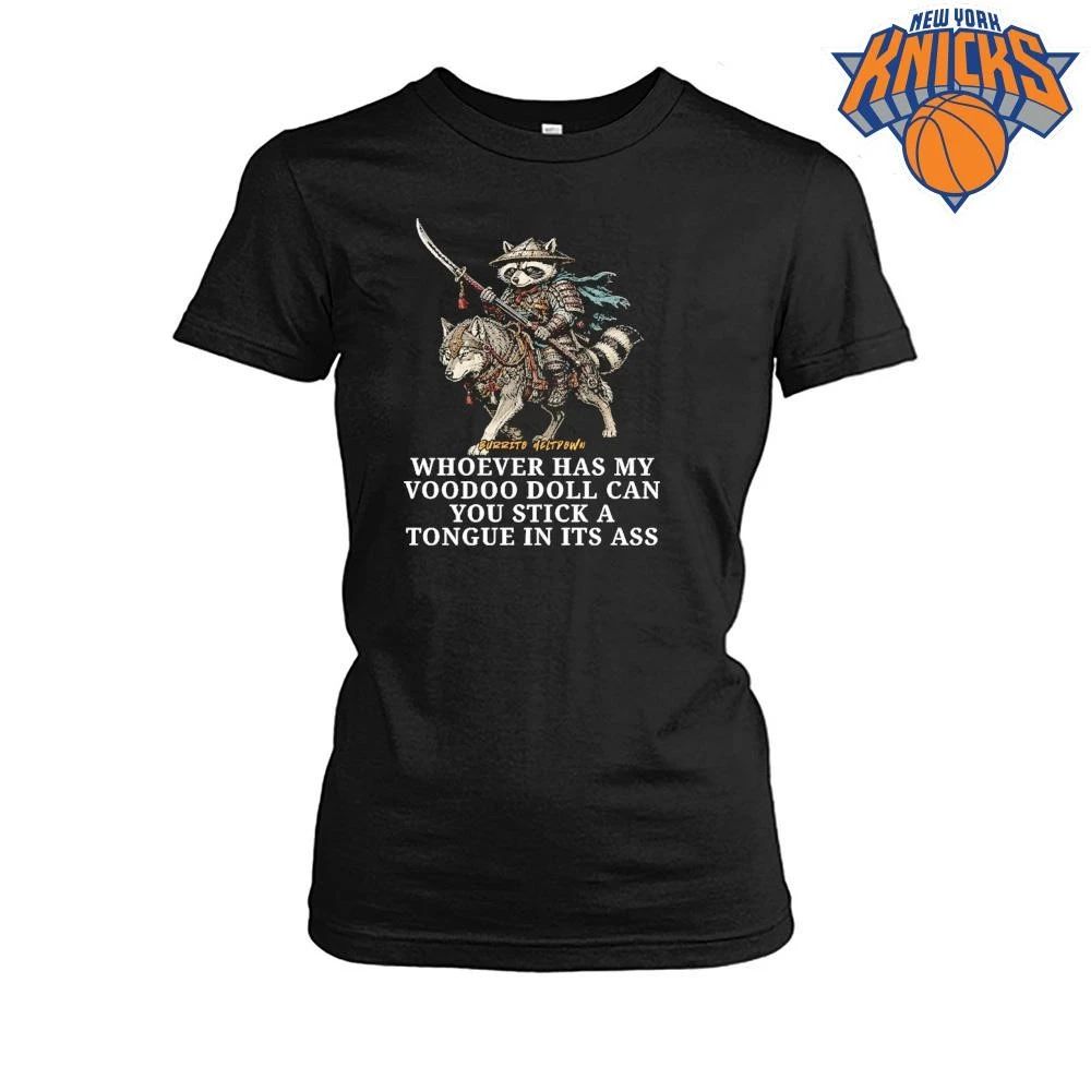 Burrito Meltdown Raccoon Samurai Riding Wolf Voodoo Doll Meme shirt