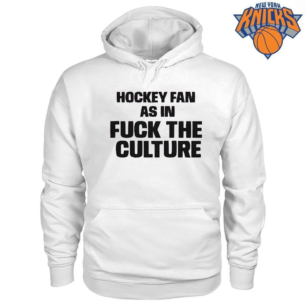 Hockey Fan As In Fuck The Culture Pink Statement Text Shirt