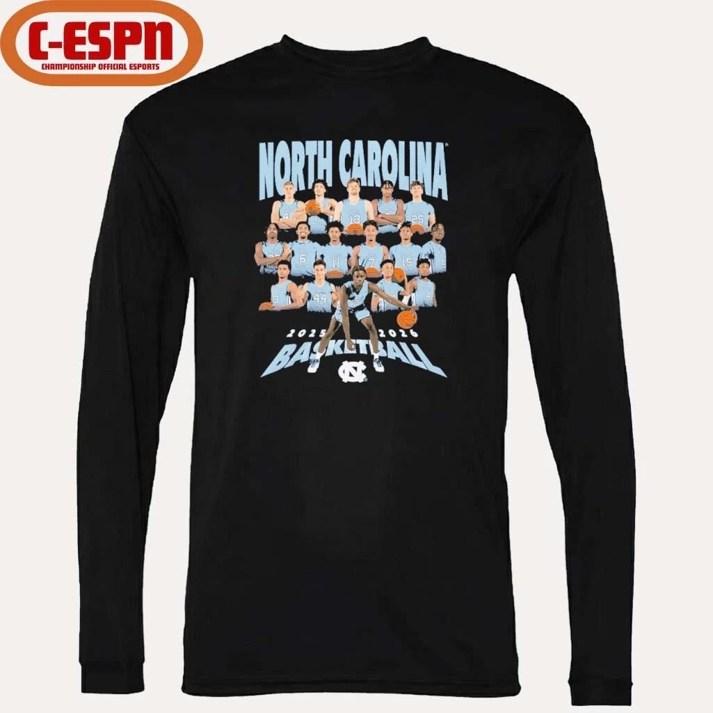 2025-2026 North Carolina Men’s Basketball Team Shirt