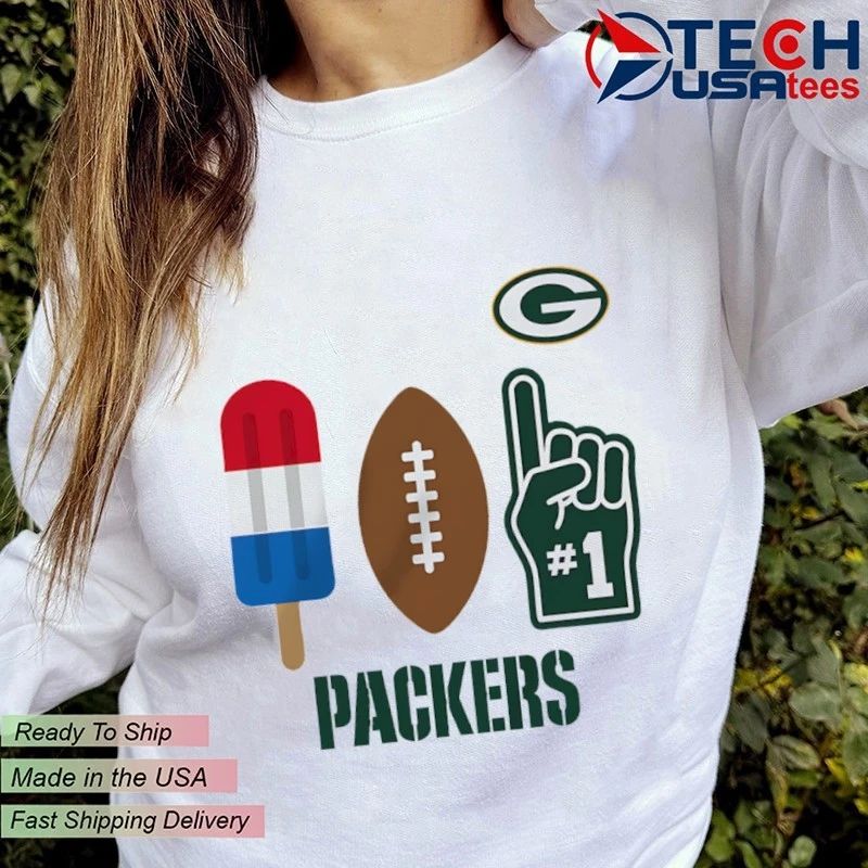 Green Bay Packers Americana Pop popsicle football and number 1 shirt