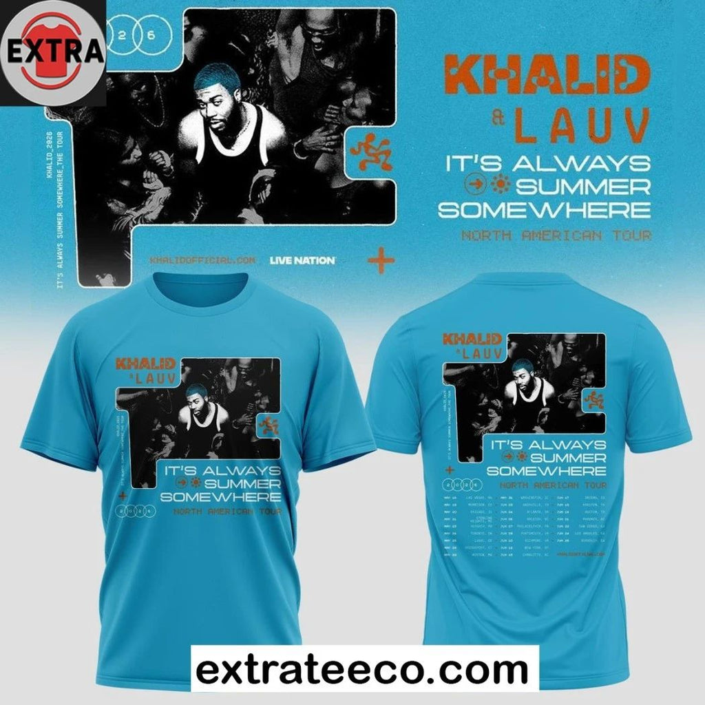 Original Khalid It’s Always Summer Somewhere Tour 2026 Hoodie T-Shirt