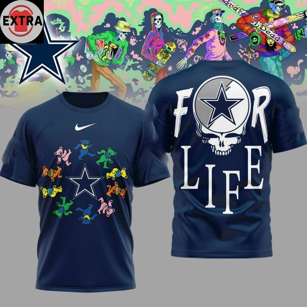 Original Dallas Cowboys 2025-2026 Grateful Dead Forever Logo Hoodie T-Shirt