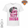 I Love Butt Drugs Ronald Reagan Pink Graffiti Sketch Portrait Shirt